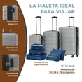thumbnail image 3 of Set de 3 Maleta Fly & Trip Sidney 20, 24 y 28 Con 4 Ruedas Color Plata, 3 of 8