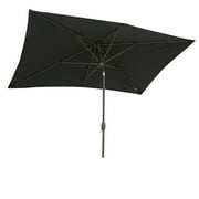 SORARA Patio Umbrella Rectangular Outdoor Market Table Umbrella With Push Button Tilt&Crank&Umbrella Cover, 6.5' x 10'