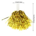 thumbnail image 2 of COOPHYA 12Pcs Cheerleading Pom Golden Metal Flat Handle for Cheerleaders Sports Meeting 33x1.3in, 2 of 8