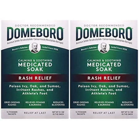 Domeboro Medicated Soak Rash Relief Podwer Packets, 12 ct, 2 Pack