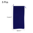 thumbnail image 2 of Unique Bargains 17x8cm Microfiber Pouch, 5Pcs Soft Storage Drawstring Gift Bag, Dark Blue, 2 of 5