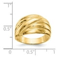 thumbnail image 2 of Solid 14k Yellow Gold Polished Scalloped Dome Ring (14mm) - Size 4.5, 2 of 2