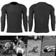 thumbnail image 4 of Espesar protección anticolisión para el pecho traje deportivo de manga larga medias para fútbol baloncesto entrenamiento de esquí equipo protector negro (L (recomendado 65-75 kg)) YUNYI BRAND Deportes, 4 of 8