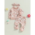 thumbnail image 3 of Baby Girl Fall Outfits Floral Sweatshirt Pants Clothes Set Newborn Infant Clothing Gifts 3 6 9 12 18 24 Months, 3 of 9