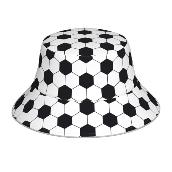 Saiise Soccer Ball Print Men and Women Night Reflective Hat Runner Cap Visor Bucket Hat Boonie Cap