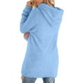 thumbnail image 4 of Trends Oversized Sweatshirts for Women Athletic Womens Sherpa Hoodie Fluffy Women's Hoodies Pullover Sky Blue S, 4 of 7