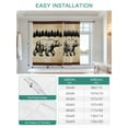 thumbnail image 6 of Brown Black Bear Tie Up Curtains for Windows 45 Inch Length Balloon Curtains Kitchen Adjustable Balloon Window Shade Farmhouse Cabin Forest Vintage Tie Up Valance Bathroom Curtain Window 42"x45", 6 of 6