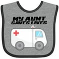 thumbnail image 3 of Inktastic My Aunt Saves Lives- Ambulance Boys or Girls Baby Bib, 3 of 4