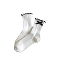 thumbnail image 1 of AWZXDE Women Bow Mary Jane Socks Cute Ruffle Edge Breathable Soft For Dress Cute Socks For Women Japanese, 1 of 3