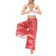 thumbnail image 2 of VISgogo Pantalones de pierna ancha de verano para mujer, pantalones sueltos sueltos de tiro medio con estampado bohemio con divisiones para yoga, playa, vacaciones VISgogo  moda, 2 of 7
