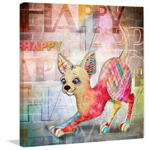 Marmont Hill "Happy" by Connie Haley Painting Print on Wrapped Canvas