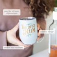 thumbnail image 2 of The Best Mom Stainless Steel Wine Tumbler with Press-In and Slide Locking Lid, Cute Motherhood Stemless Wine Glass Tumbler Mug, Mother''s Day Gifts, New Mom Accessory, 12oz, 2 of 5