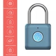 thumbnail image 1 of Peggybuy Waterproof Fingerprint Keyless Door Lock Security Padlock for Luggage Drawer, 1 of 7