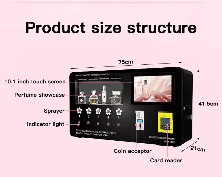 Automatic Wall Mounted Perfume Spray Vending Machine
