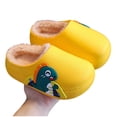thumbnail image 4 of Fesfesfes Kids Unisex Plush Slippers Closed Toe Warm Fleece Cartoon Dinosaur Home Shoes Toddler Boys Girls Cute Cozy Non-slip Indoor Winter Daily Wear, 4 of 5