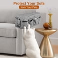 thumbnail image 3 of Hootek Sofa Armrest Organizer with 14 Pockets, Couch Caddy Remote Holder for Recliner, Non-Slip Arm Chair Storage Organizer, Waterproof, Foldable, Fits Most Sofas and Armchairs, Grey, 3 of 7