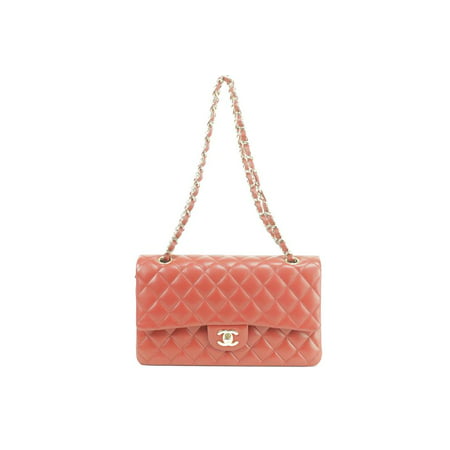 Chanel 1CK0107 Quilted Red Lambskin Medium Classic Double Flap
