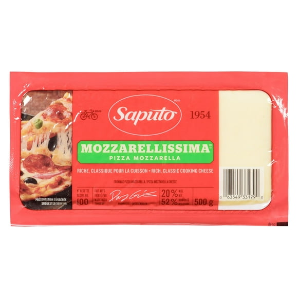 Saputo Mozzarellissima fromage pizza mozzarella  500g