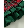thumbnail image 7 of Toddler Baby Girl Christmas Dress Outfit Buffalo Plaid Ruffle Dress with Bow Princess Party Holiday Xmas Dress, 7 of 7