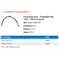 thumbnail image 2 of Front Brake Hose - Compatible with 1994 - 1998 Ford Escort 1995 1996 1997, 2 of 2