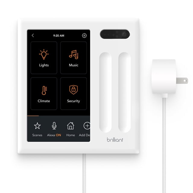 Brilliant Control de Casa Inteligente - Modelo Enchufable de 2 Conmutadores - Solo Bajo Voltaje