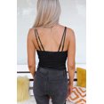 thumbnail image 3 of Women's Black Scallop Lace Sleeveless Bodysuit, 3 of 8