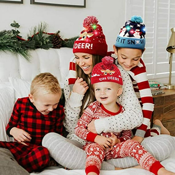 Light Up Christmas Hat Christmas Beanie Hat With Led Lights For Adult