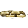 thumbnail image 3 of 14" x 3" Gold Aluminum Chain Sculpture, by DecMode, 3 of 7