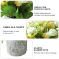 thumbnail image 3 of Planta de decoración de escritorio para fiesta en casa, bonsái de rosas pequeñas con núcleo de brote de flor falsa, flor de seda en maceta, planta verde, 3 of 5