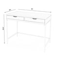 thumbnail image 2 of Butler Specialty Belka Desk with Drawers in White, 2 of 8