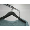 thumbnail image 4 of NAHANCO #20217BH 17" Black Wooden Top/Shirt Hangers with Black Hook (Pack 0f 100), 4 of 6