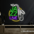 thumbnail image 3 of Glowneon Jazz Live Neon Sign, Saxophone Led Sign, Jazz Coffee Decor, 3 of 5