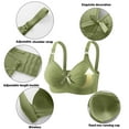 thumbnail image 4 of Gamivast Womens Push Up Bra - Full Coverage, Supportive, Adjustable,No Underwire, Plus Size Bra, Breathable Everyday Bras Green XXXXL Clothes Under $5.00 Women Past, 4 of 6