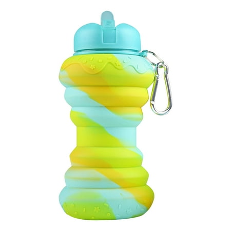 

lulshou Home & kitchen Creative Silicone Water Cup Foldable Outdoor Sporting Goods Portable Kettle Travel Mountaineering Water Bottle Water Cup on Clearance