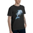 thumbnail image 6 of Blue Dolphin T-Shirt for Men Cotton 100% Summer Tops Women Fashion Casual Short Sleeves Round Collar Short-Sleeve Couple Top Tees, 6 of 7