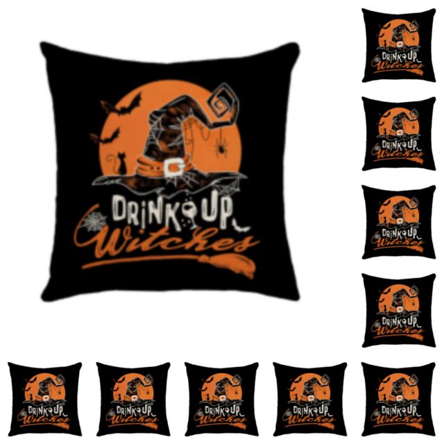 Funda de cojín hipoalergénica Yuarrent Halloween 10Conjunto XM275-3
