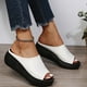 thumbnail image 3 of Sandalias Plataforma JShteea cuña para Mujer Viajes Al Aire Libre blanco 39, 3 of 9