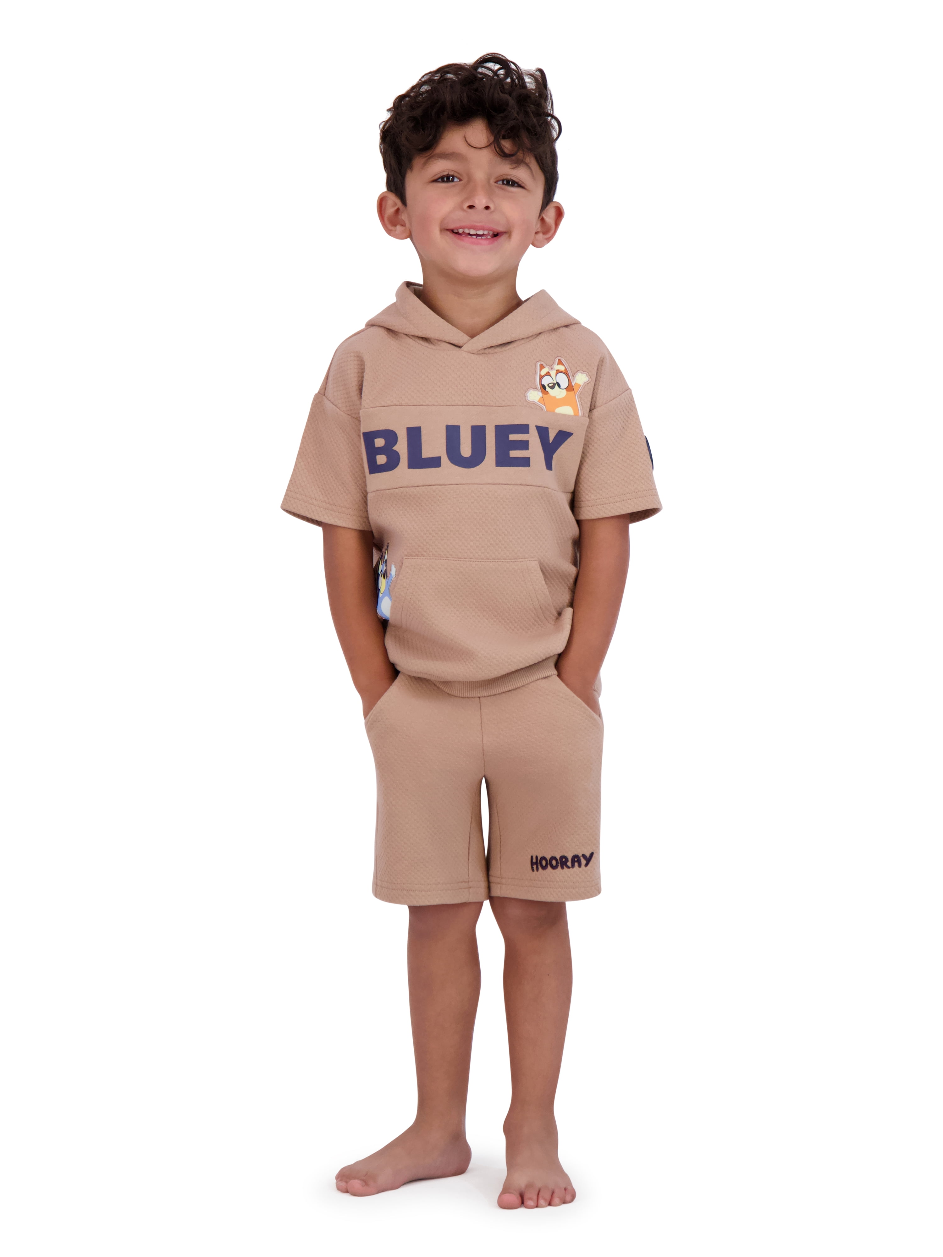Bluey Toddler Boy Textured Knit Short Set, Sizes 12 Months-5T