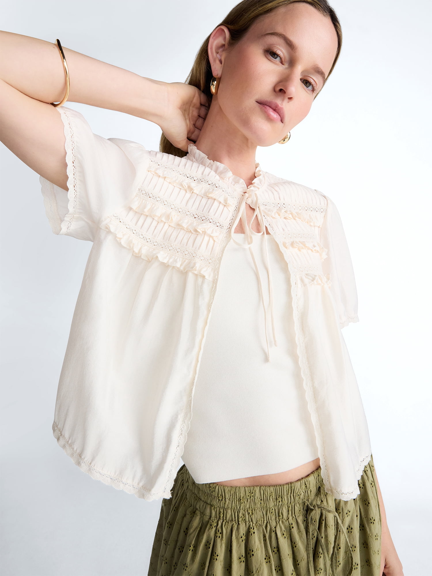 Scoop Women's Crochet Lace Top, Sizes XS-4X - Walmart Business