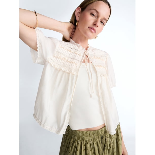 Scoop Women's Crochet Lace Top, Sizes XS-4X - Walmart Business