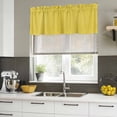 thumbnail image 4 of Yellow Burlap Texture Curtain Valances for Windows, Kitchen Valance Window Treatments Panel 2 Pack, Farmhouse Vintage Yellow Rod Pocket Short Curtains for Bathroom Bedroom 60 x 18 Inch, 4 of 8