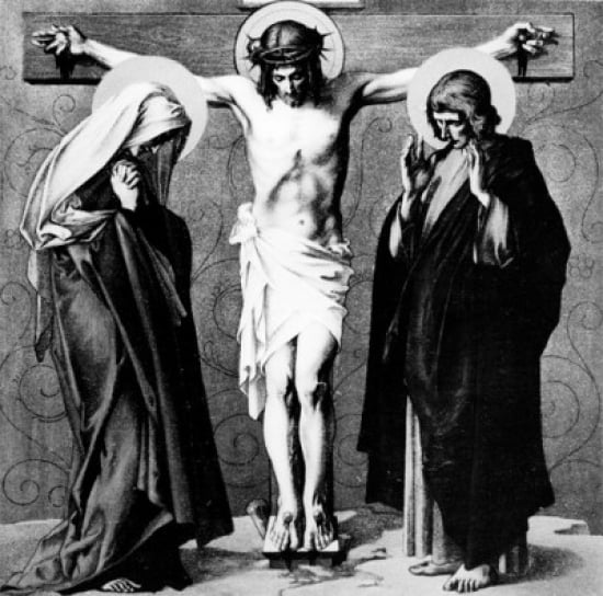 Jesus Dies On the Cross (12th station of the Cross) by Martin Ritter von Feuerstein oil painting circa 1898 1856 - 1931 Germany Munich Saint Anna Church Canvas Art - Martin Ritter von Feuerstein (18 x