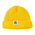 thumbnail image 5 of Holloyiver Kids Winter Knit Hat Warm Fleece Lined Hats Solid Color Dome Cartoon Label Pullover Warm Knitted Hat Children Cute Hat (0-3Years) Yellow, 5 of 5
