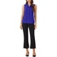 thumbnail image 2 of INSPIRAR CHIC Blusas de Trabajo de Cuello en V Sin Mangas con Pliegues Frontales para Mujeres XS Azul Real, 2 of 6