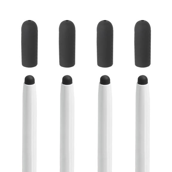 Uxcell 4Pcs Pen Nib Cover Tip Protector (Black) - Dustproof Silicone Pencil Nib Cap Cover Tip Protective Accessories for 1st to 4th Generation Tablet Stylus Pen