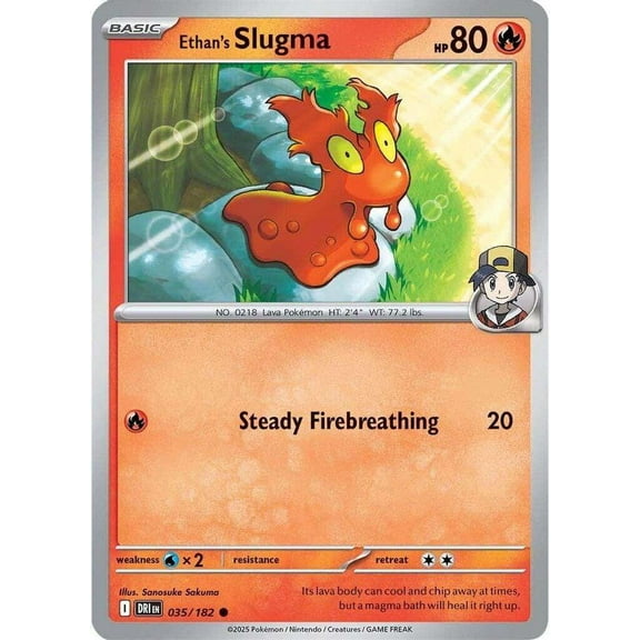 Pokemon Destined Rivals Common Ethan's Slugma #35