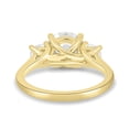 thumbnail image 5 of ESTE ORIGIN 2.00Ct Round Cut Moissanite Trellis Trilogy Engagement Ring – 3-Stone Weave Setting in 10K Yellow Gold for Women, 5 of 7
