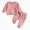 Pink, variant on DJDLJWCJ Girls 2 Piece Outfit Set Long Sleeve Crewneck Sweatshirt and Elastic Waist Jogger Pants Set Beige Size 2T