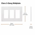 thumbnail image 6 of Lutron CW-3-AL Claro 3-Gang Wallplate, Almond, 6 of 7