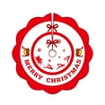 thumbnail image 1 of L Christmas Tree Skirt With Creative Print, Available In 120Cm Sizes, Polyester Material For A Beautiful Base For Your Holiday Tree And Gifts, 1 of 7